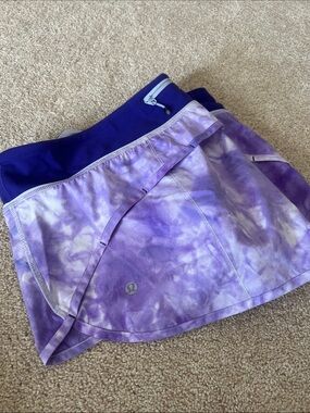 Lululemon Purple Tie-Dye Athletic Shorts